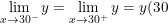 \small \lim_{x\rightarrow 30^-}y=\lim_{x\rightarrow 30^+}y=y(30)